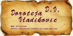 Doroteja Vladiković vizit kartica